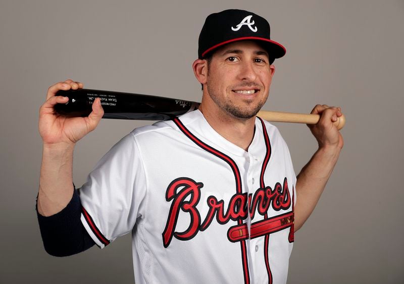 This is a 2019 photo of Sean Kazmar Jr. of the Atlanta Braves baseball team. This image reflects the 2019 active roster as of Friday Feb. 22, 2019, when this image was taken. (AP Photo/John Raoux)