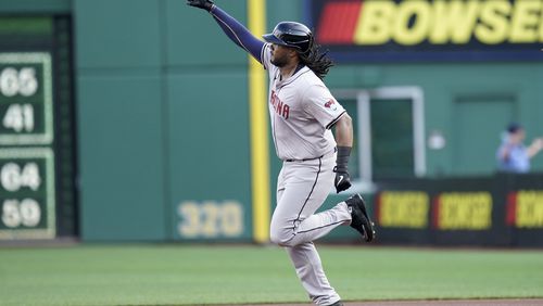 Arizona Diamondbacks' Josh Bell rounds the bases after hitting a home run during the first inning of a baseball game against the Pittsburgh Pirates, Friday, Aug. 2, 2024, in Pittsburgh. (AP Photo/Matt Freed)