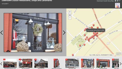 Duluth adds downtown story map to online geographic information system that allows users to keep up with new shops and restaurants and where they can be found. Courtesy City of Duluth