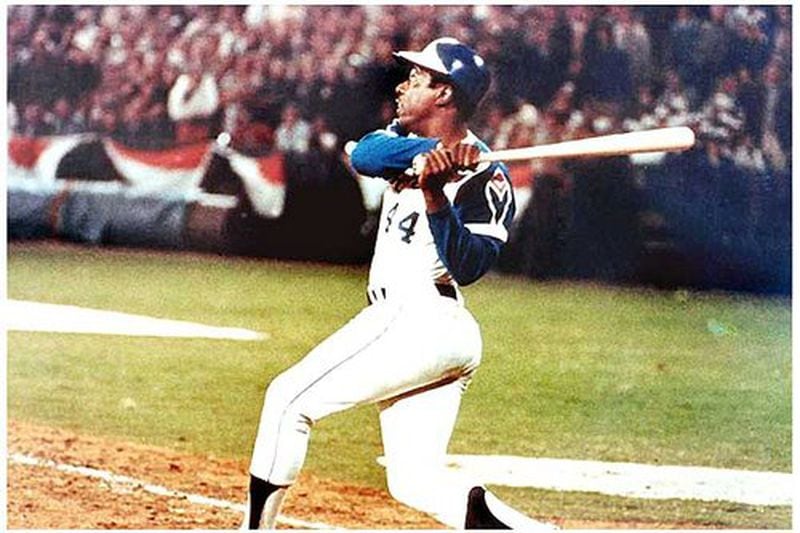 Hank Aaron surpassed Babe Ruth's home run mark with his 715th homer at Atlanta-Fulton County Stadium on April 8, 1974, against Al Downing of the Dodgers. 