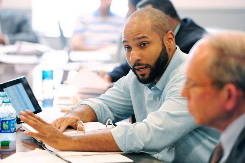 Macon-Bibb County Commissioner Virgil Watkins addresses the other commissioners during a budget meeting in May 2014. (Photo Courtesy of Woody Marshall/The Telegraph)