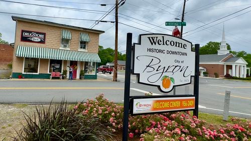 The Drugstore Deli, run by Sara Jo McLean in the northeastern Peach County town of Byron, is a favorite lunch spot for locals. (Joe Kovac Jr. / AJC)