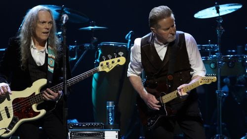 Eagles bassist Timothy B. Schmit and drummer/guitarist Don Henley at State Farm Arena on Feb. 7, 2020.  Photo: Robb Cohen Photography & Video /RobbsPhotos.com
