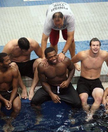 UGA football team hits the pool