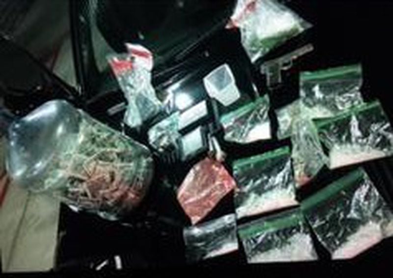 The sheriff's office said deputies found methamphetamine, scales and baggies in the home.