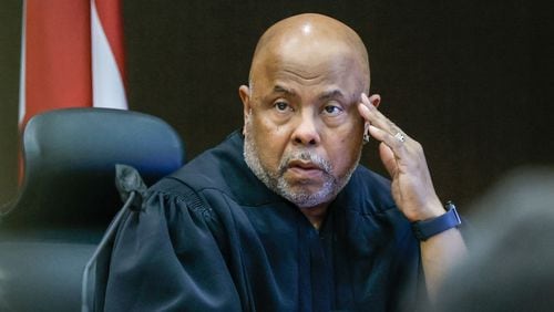 Fulton County Superior Court Judge Ural Glanville presides over the YSL trial on Monday, June 10, 2024, in Atlanta. 
(Miguel Martinez / AJC)