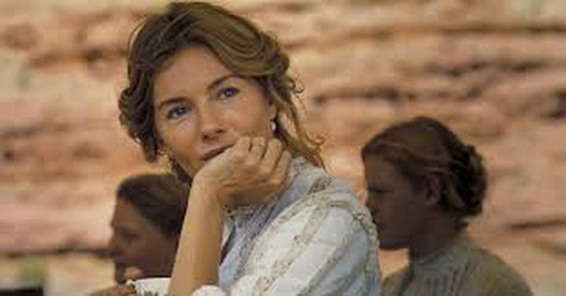 Sienna Miller plays a strong woman in the West in Kevin Costner's "Horizon: An American Saga," out June 28, 2024 in theaters. NEW LINE CINEMA