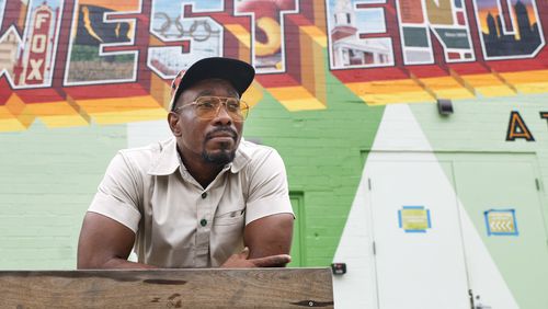 Soul singer and songwriter Anthony David poses for a portrait in Atlanta’s West End neighborhood on Wednesday, July 24, 2024. This year, he will celebrate the 20th anniversary of his debut album "3 Chords & the Truth" with a concert at Center Stage (Natrice Miller/AJC)