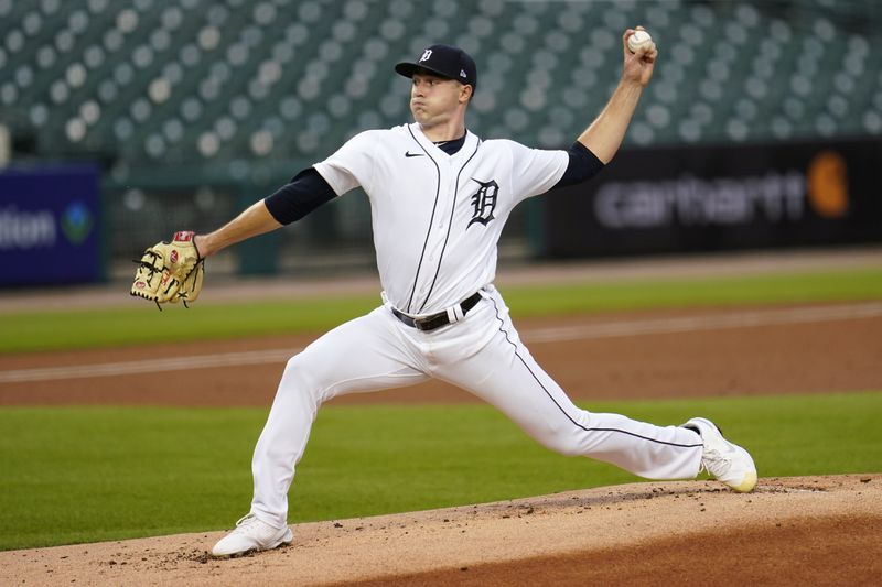 FILE - Detroit Tigers pitcher Tarik Skubal throws against the Kansas City Royals in the first inning of a baseball game in Detroit, Wednesday, Sept. 16, 2020. (AP Photo/Paul Sancya, File)