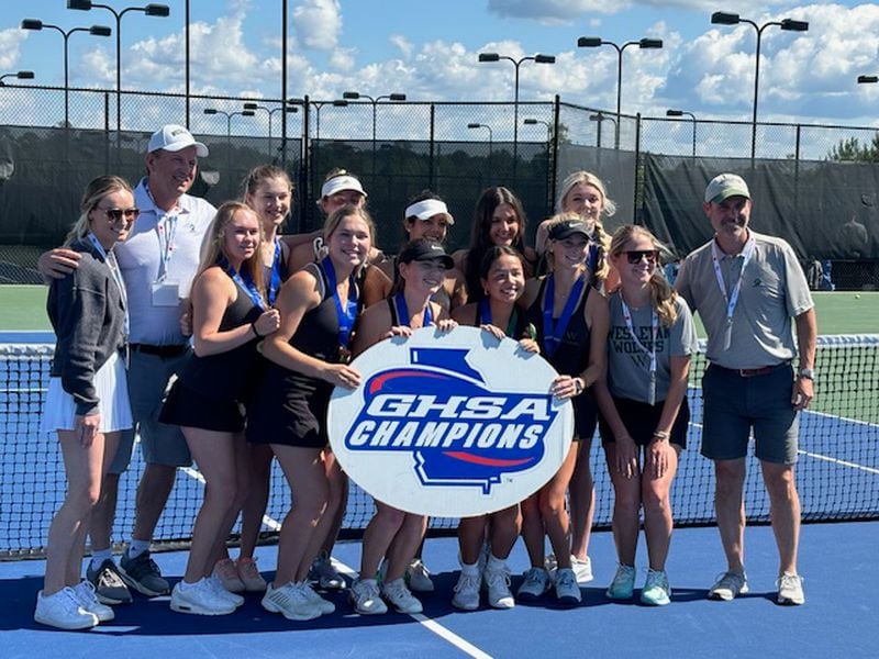 The Wesleyan girls won the Class 3A championship on March 11, 2024 at the Rome Tennis Center at Berry College.