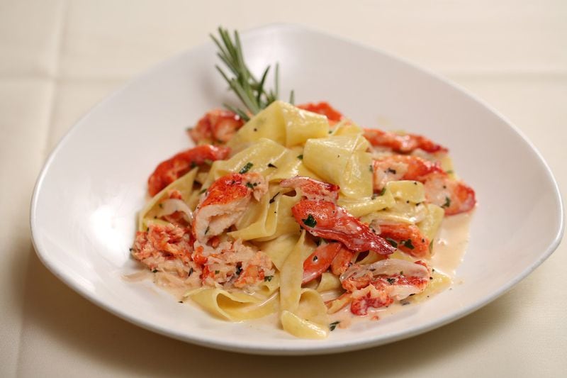 Lobster pappardelle is among the pasta offerings at La Grotta.
(Courtesy of La Grotta Ristorante Italiano)