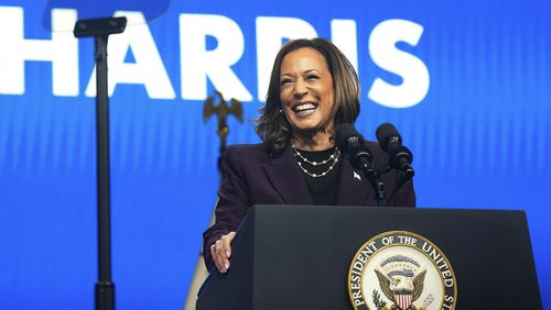 Observers say Vice President Kamala Harris' rise to the top of the Democratic ticket after President Joe Biden ended his reelection bid has reshaped the battleground in Georgia. “This is a completely different ballgame — and the shifting dynamics will reset the race here in Georgia and across the country,” said Stephen Lawson, a GOP strategist who thinks Donald Trump still has the edge in Georgia. (Elizabeth Conley/Houston Chronicle via AP)