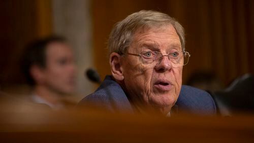 WASHINGTON, DC - JUNE 19: U.S. Sen. Johnny Isakson (R-GA) questions Kelly Craft, President Trump's nominee to be Representative to the United Nations, during her nomination hearing before the Senate Foreign Relations Committee on June 19, 2019 in Washington, DC.  Craft has faced extensive scrutiny for her ties to the coal industry, as well as allegations that she was frequently absent during her time as the U.S. Ambassador to Canada.  (Photo by Stefani Reynolds/Getty Images)