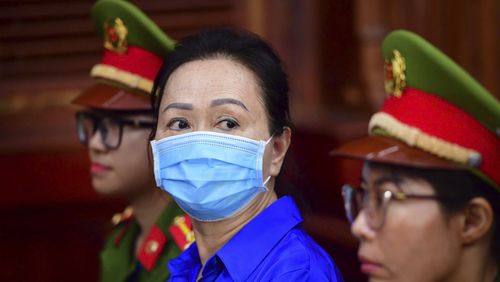 Business woman Truong My Lan, a real estate tycoon sentenced to death for financial fraud, attends her second trial in Vietnam's largest fraud case in Ho Chi Minh City, Vietnam Thursday, Sept. 19, 2024. (Thanh Tung/VnExpress via AP)