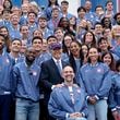 President Joe Biden, front row center, takes a photo with attendees at an event celebrating the 2024 U.S. Olympic and Paralympic teams on the South Lawn of the White House in Washington, Monday, Sept. 30, 2024. (AP Photo/Susan Walsh)