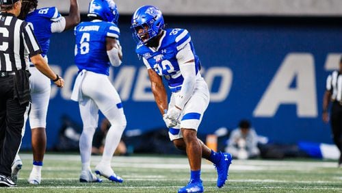 Xavier Robinson has been a key piece of the Georgia State defense, including against Chattanooga, Sept. 7, 2024, at Center Parc Stadium. (Ivan Konon/Georgia State Athletics)