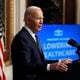 U.S. President Joe Biden delivers remarks on lowering health care costs in the Indian Treaty Room of the White House in Washington, D.C., on Wednesday, April 3, 2024. (Yuri Gripas/Abaca Press/TNS)