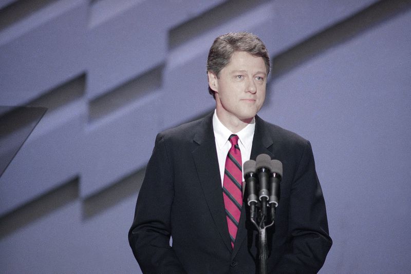 FILE - Arkansas Gov. Bill Clinton speaks at the 1988 Democratic National Convention in Atlanta, July 21, 1988. (AP Photo, File)