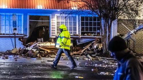 The roof of Mary Mac’s Tea Room collapsed in March.