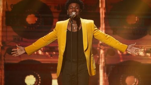 Jay Copeland performs on April 24, 2022 on "American Idol" for a spot in the top 11. (ABC/Eric McCandless)
