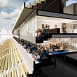 An artist rendering of planned renovations at Georgia Tech's Bobby Dodd Stadium.