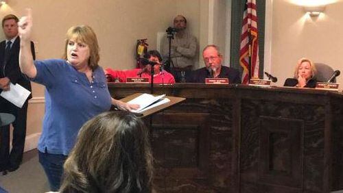 Mary Williams was among the people who spoke out against a Statham police officer at a recent city council meeting. (Credit: Athens Banner-Herald)