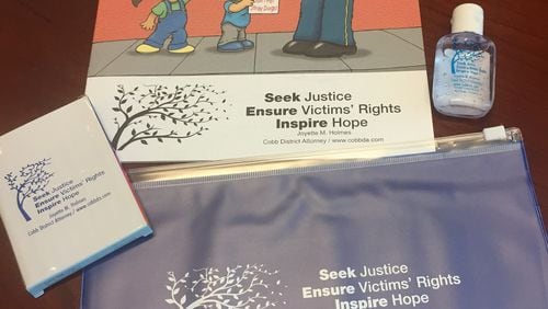 Kid Kits are available at Cobb Fire Stations to raise awareness of National Crime Victims’ Rights Week. (Courtesy of Cobb County)