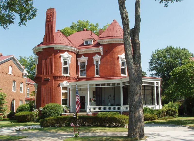 One of the historic homes on parade grounds at Fort McPherson that Tyler Perry Studios acquired and has maintained for use as production space and to house cast and other production members. SPECIAL to AJC from Tyler Perry Studios.