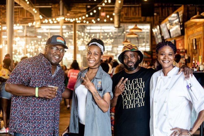 Chefs from the first Creole Food Festival at Best End Brewing in Atlanta on July 9, 2022.