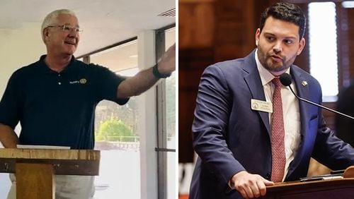 Former Navy pilot Glenn Cook, left, faces state Rep. Steven Sainz in the Republican primary runoff for state House District 180, based in Camden and Glynn counties.