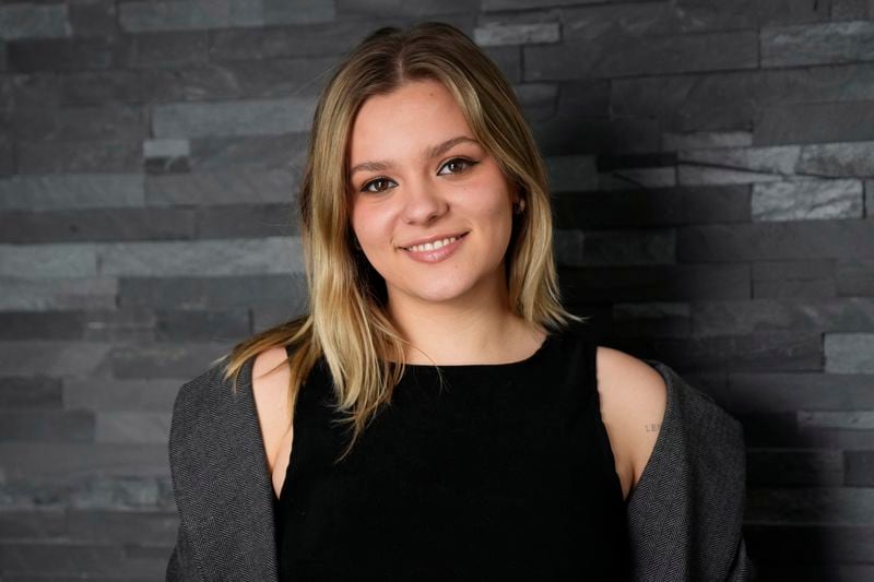 Maisy Stella poses for a portrait to promote her film "My Old Ass" during the Sundance Film Festival on Monday, Jan. 22, 2024, in Park City, Utah. (Photo by Charles Sykes/Invision/AP)