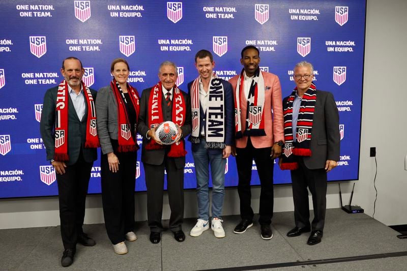 Prior to the game between Atlanta United and Miami, the U.S. Soccer Federation announced at a press conference the relocation of their headquarters from Chicago to Atlanta on Sat., Sept. 16, 2023. With a contribution from Arthur Blank in this new location, they plan to establish a brand-new headquarters and their inaugural National Training Center, designed to cater to all 27 teams with ample space.

 Miguel Martinez / miguel.martinezjimenez@ajc.com