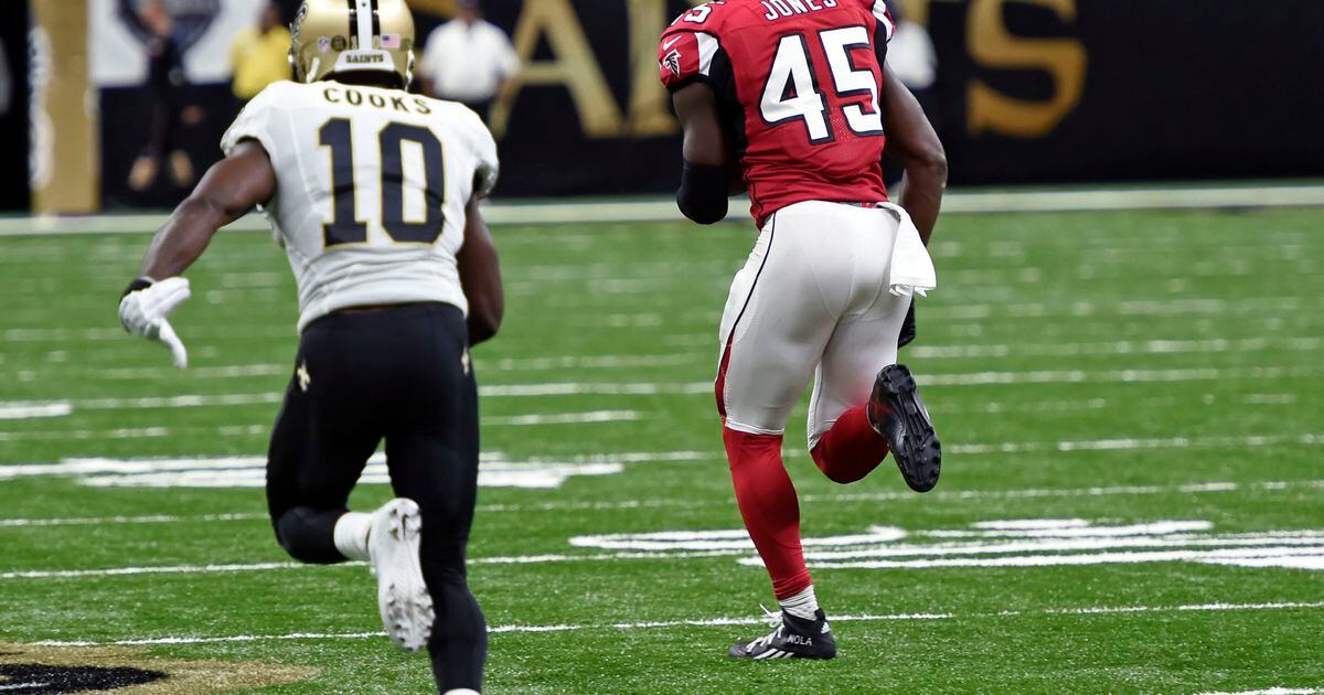 Falcons' Deion Jones runs for glory, not survival, in return home