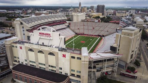 FILE - Memorial Stadium in Lincoln, Neb., where the Nebraska team plays NCAA college football, is seen in an undated image. In a state full of lifelong Nebraska Cornhusker fans, a member of the university's Board of Regents has proposed a way for those folks to carry their fandom into the afterlife. (Chris Machian/Omaha World-Herald via AP, File)