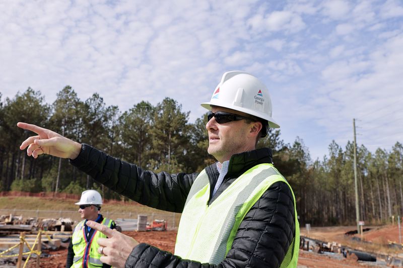 Georgia Power Vice President of Planning and Pricing stands on the site of the new battery energy storage system that Georgia Power is currently constructing and bringing online in Columbus, Ga. shown on Tuesday, Nov. 14, 2023. (Natrice Miller/ Natrice.miller@ajc.com)