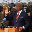 New York City Mayor Eric Adams speaks during a news conference outside Gracie Mansion, Thursday, Sept. 26, 2024, in New York. (AP Photo/Yuki Iwamura)