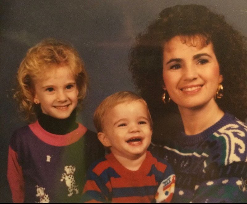 Joy Lance with her children Stephanie and Jessie.