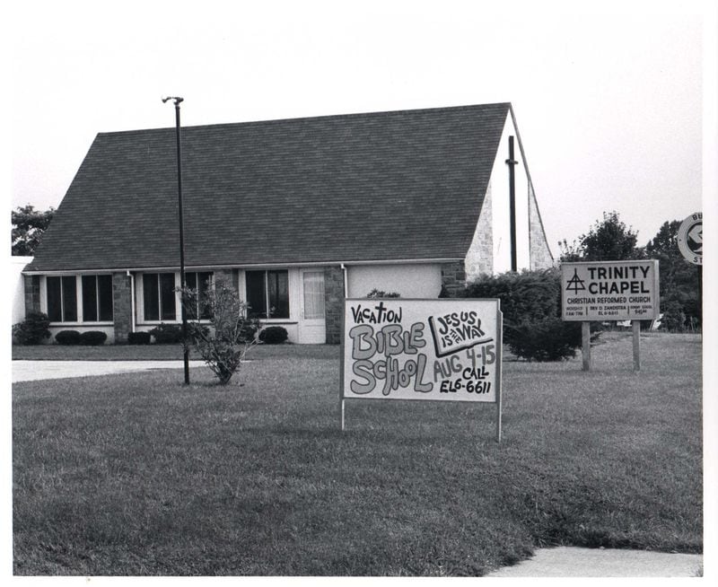 A 1975 photo of the Trinity Church Chapel, where 8-year-old Gretchen Harrington was attending summer Bible school.