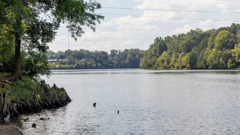 The Coosa River, Tuesday, Sept. 24, 2024, in Wetumoka, Ala. (AP Photo/Vasha Hunt)