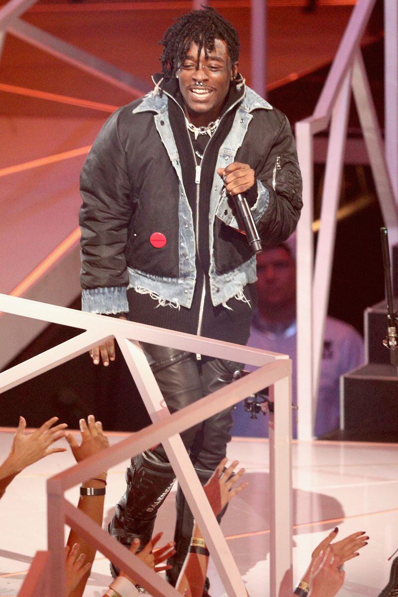 INGLEWOOD, CA - AUGUST 27:  Lil Uzi Vert performs onstage during the 2017 MTV Video Music Awards at The Forum on August 27, 2017 in Inglewood, California.  (Photo by Frederick M. Brown/Getty Images)