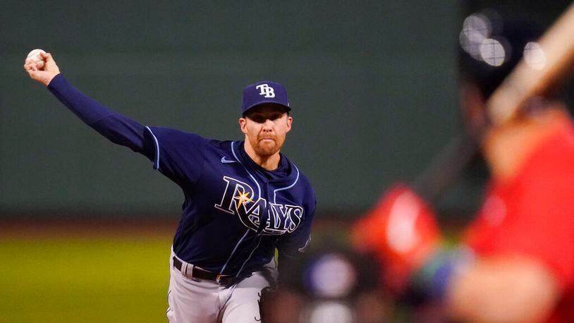 Collin McHugh of the Atlanta Braves pitches during the Atlanta