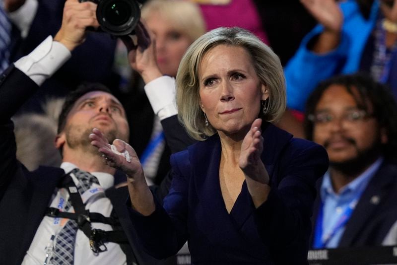 Minnesota first lady Gwen Walz, wife of the Democratic vice presidential candidate, is campaigning in Georgia today.