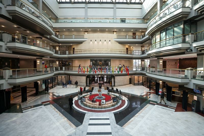 The atrium of Atlanta City Hall is shown, Tuesday, Feb. 7, 2023, in Atlanta. (Jason Getz/The Atlanta Journal-Constitution/TNS)