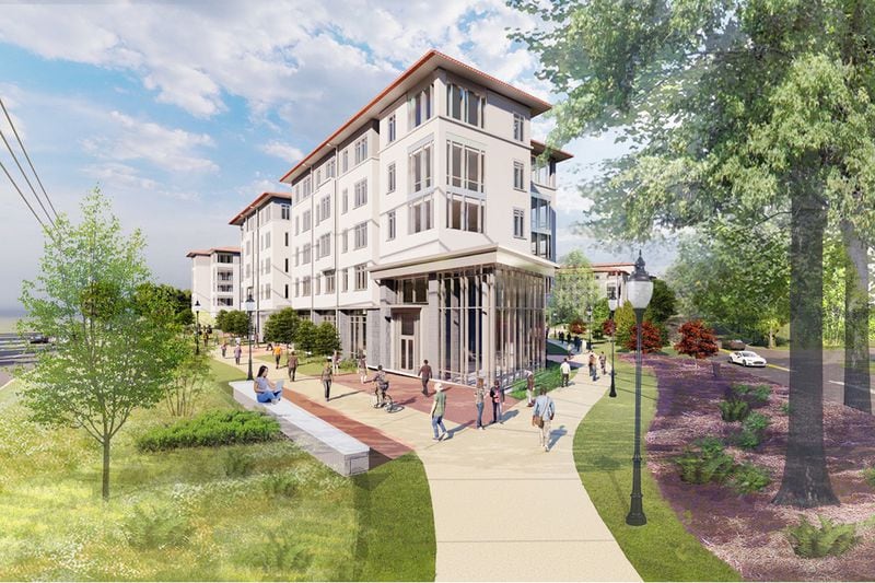 Emory University is opening its only on-campus graduate student housing building. (Rendering by Ayers Saint Gross)