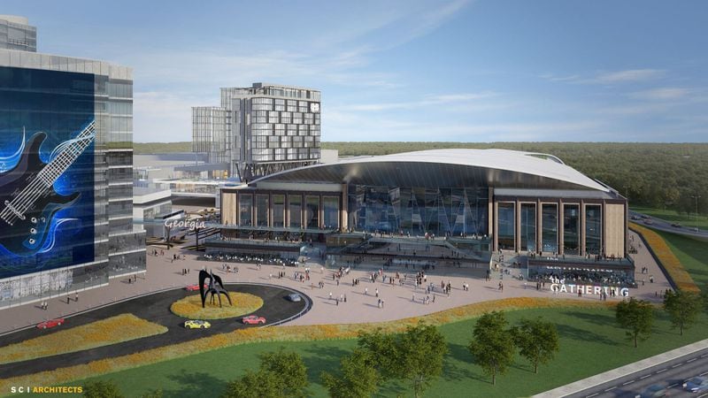 Forsyth commissioners discuss proposal for $1B arena with development bigger than The Battery