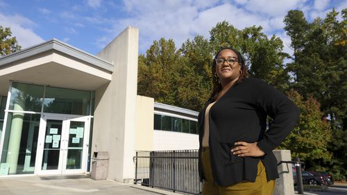 Shelby Roche, director of Crisis Services, stands outside of the Dekalb Regional Crisis Center, Thursday, October 19, 2023, in Decatur, Ga. There is a lack of crisis beds in Georgia. (Jason Getz / Jason.Getz@ajc.com)