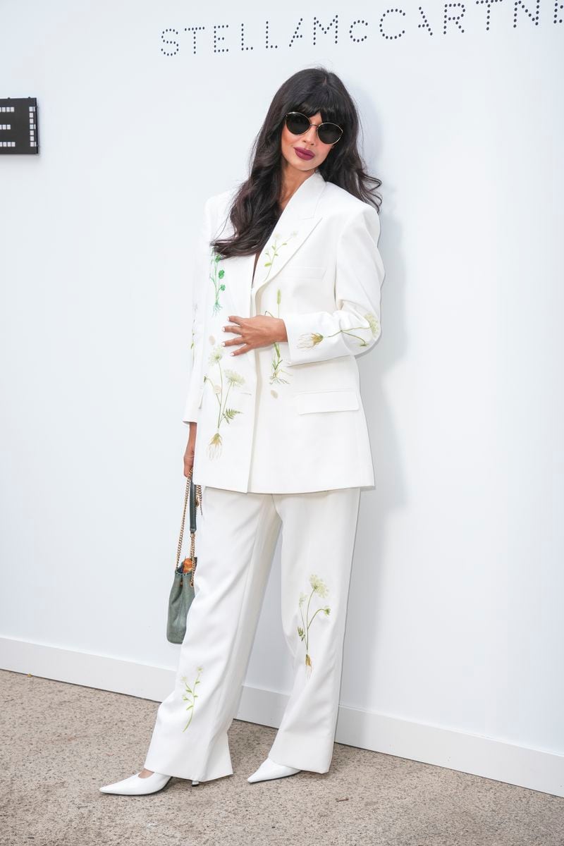 Jameela Jamil attends the Stella McCartney Spring/Summer 2025 collection presented Monday, Sept. 30, 2024, in Paris. (Photo by Scott A Garfitt/Invision/AP)