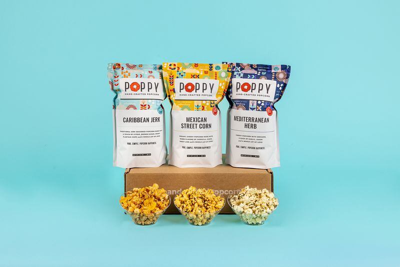 Popcorn with savory flavors. Courtesy of Poppy Hand-Crafted Popcorn