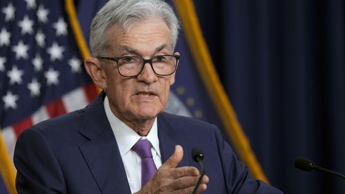 FILE - Federal Reserve Board Chair Jerome Powell speaks at a news conference at the Federal Reserve in Washington, May 1, 2024. On Wednesday, May 22, 2024, the Federal Reserve releases minutes from its most recent policy meeting. (AP Photo/Susan Walsh, File)