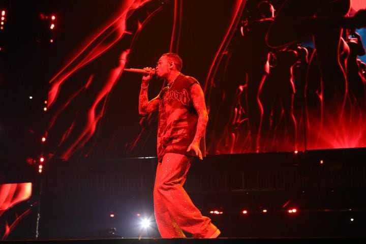 Chris Brown rocked a sold-out crowd at State Farm Arena on Friday, July 5, 2024, with openers Muni Long and Maeta.
Robb Cohen for the Atlanta Journal-Constitution